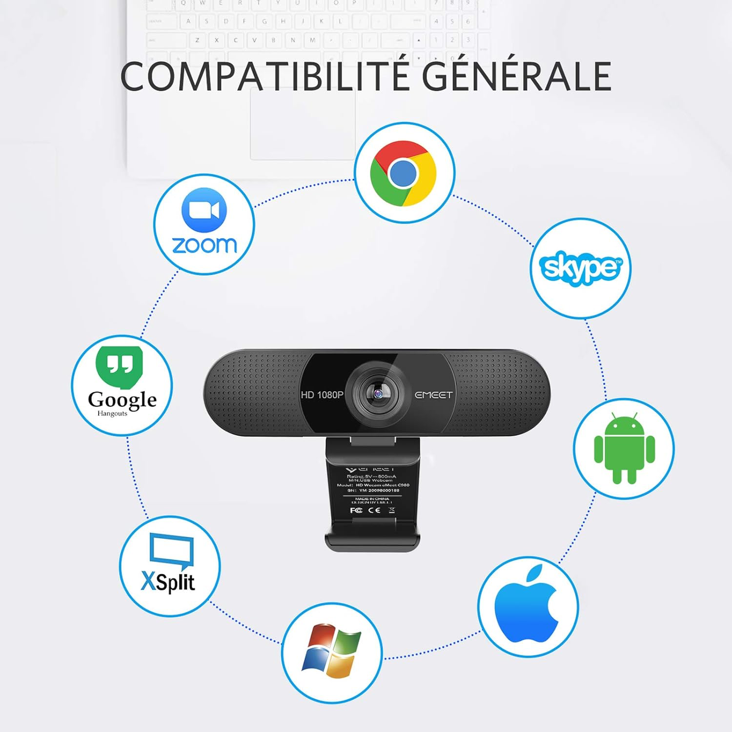 eMeet Webcam 1080P- Webcam C960 Full HD