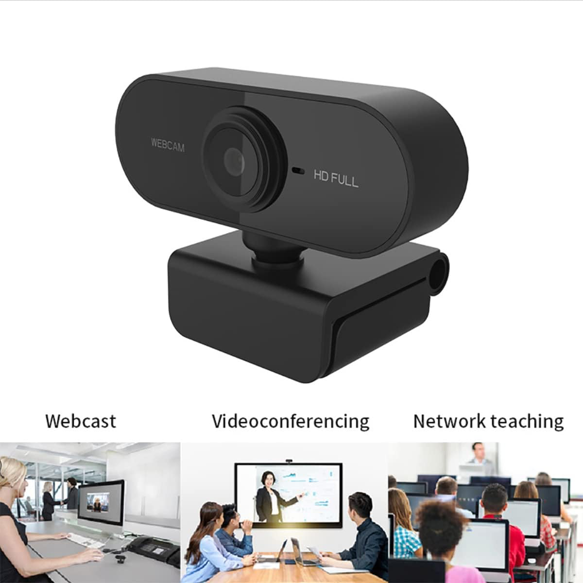 Vinmooog Webcam Streaming Camera pc,webcams et equipement voip Full HD 1080P