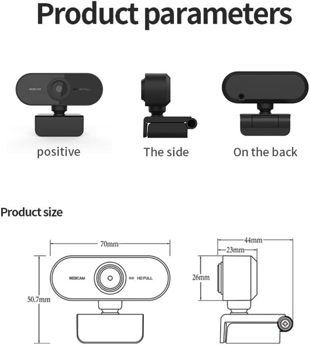 Vinmooog Webcam Streaming Camera pc,webcams et equipement voip Full HD 1080P
