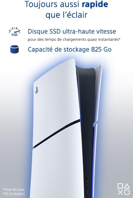 Playstation Sony, 5 Édition Numérique, PS5 avec 1 Manette Sans Fil DualSense, Couleur : Blanche