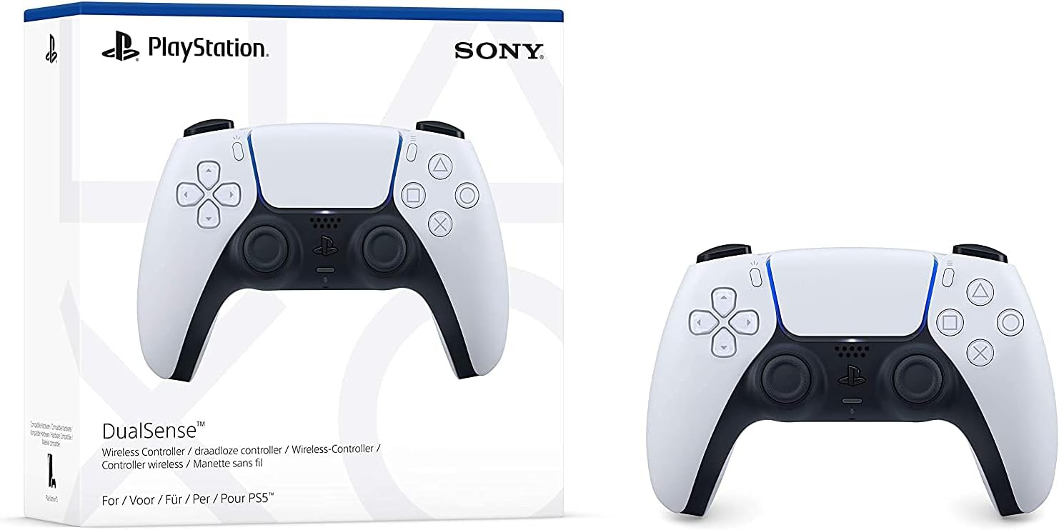 Manette PlayStation 5 Officielle DualSense, sans Fil, Batterie Rechargeable, Bluetooth, Compatible avec PS5, Bicolore
