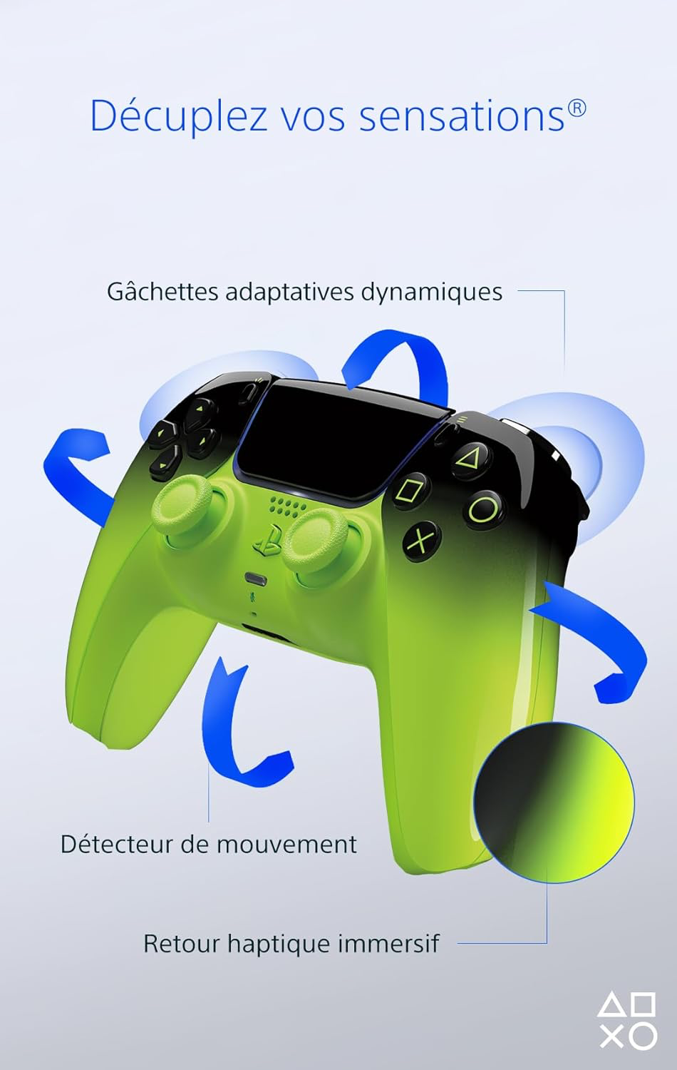 Playstation Sony, Manette 5 officielle DualSense, Sans fil, Batterie rechargeable, Bluetooth, Compatible avec PS5 et PC, Collection HYPERPOP