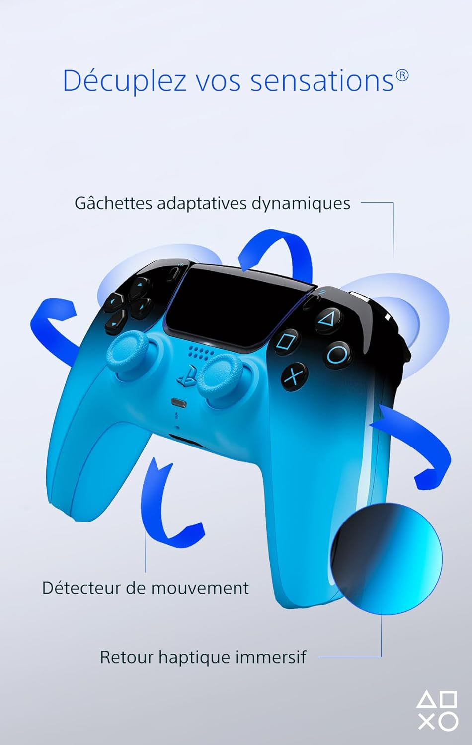 Playstation Sony, Manette 5 officielle DualSense, Sans fil, Batterie rechargeable, Bluetooth, Compatible avec PS5 et PC, Collection HYPERPOP