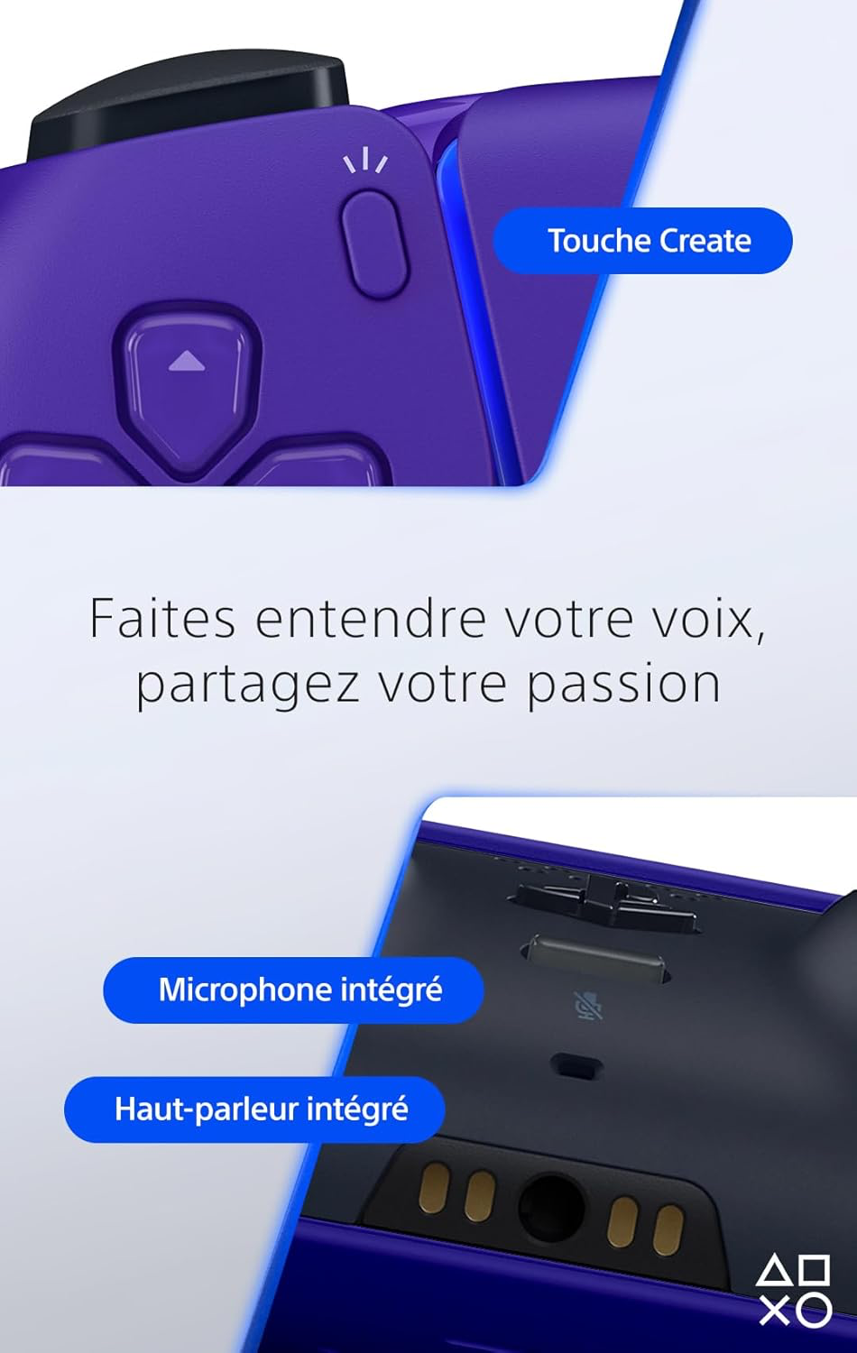 Sony, Manette PlayStation 5 officielle DualSense, Sans fil, Batterie rechargeable, Bluetooth, Compatible avec PS5 et PC