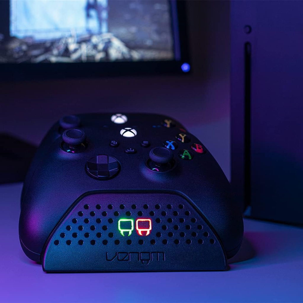Xbox Series X + Venom Double station de chargement avec 2 batteries rechargeables - Noir Series X & S One