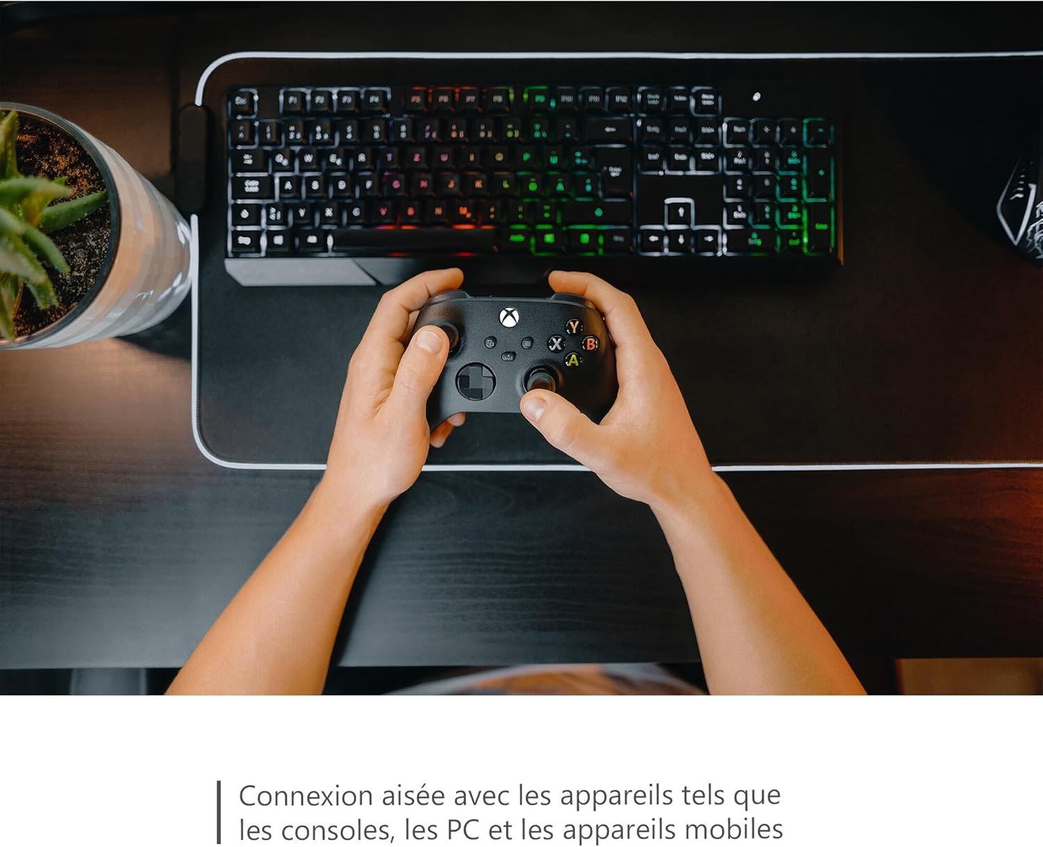 Xbox Manette sans Fil - Carbon Black Series X, Series S, One, Windows 10 & 11, Android et iOS