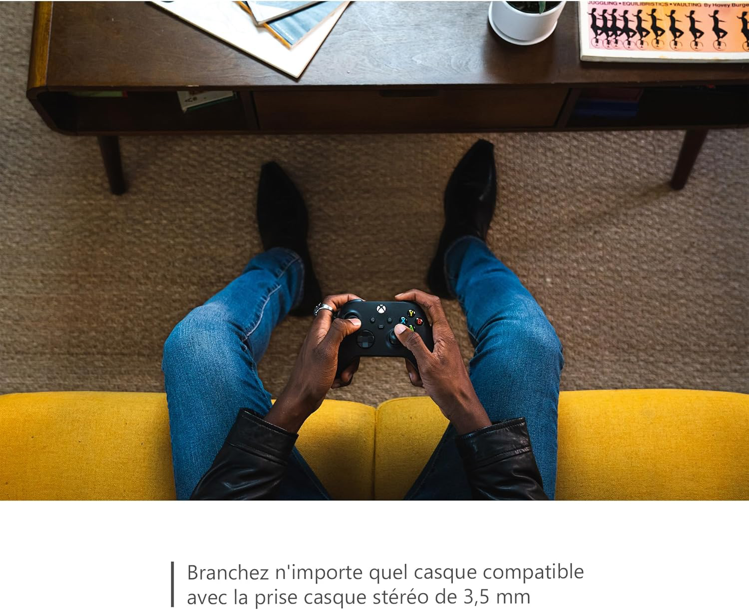 Xbox Manette sans Fil - Carbon Black Series X, Series S, One, Windows 10 & 11, Android et iOS