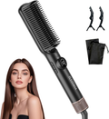 Brosse lissante pour cheveux, 7 Températures avec écran LCD, Plaques Aluminium Anti-Brûlure, Double Tension (100-240V), Pour Tous Types de Cheveux, Prise UE