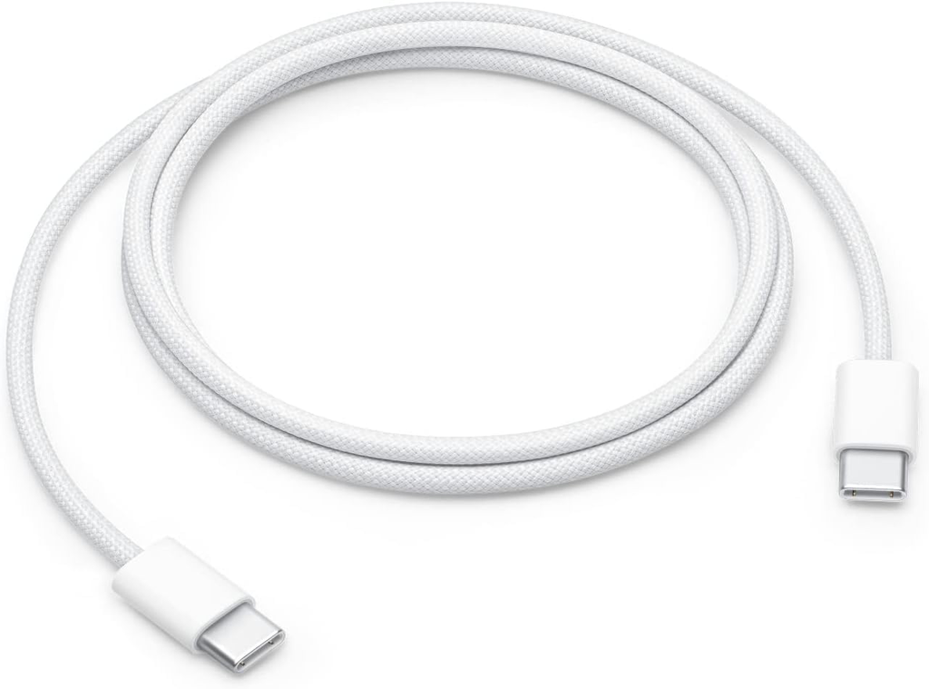 Câble de charge USB-C pour téléphones et tablettes Apple, câble de charge blanc, charge rapide 60 W (1 m)
