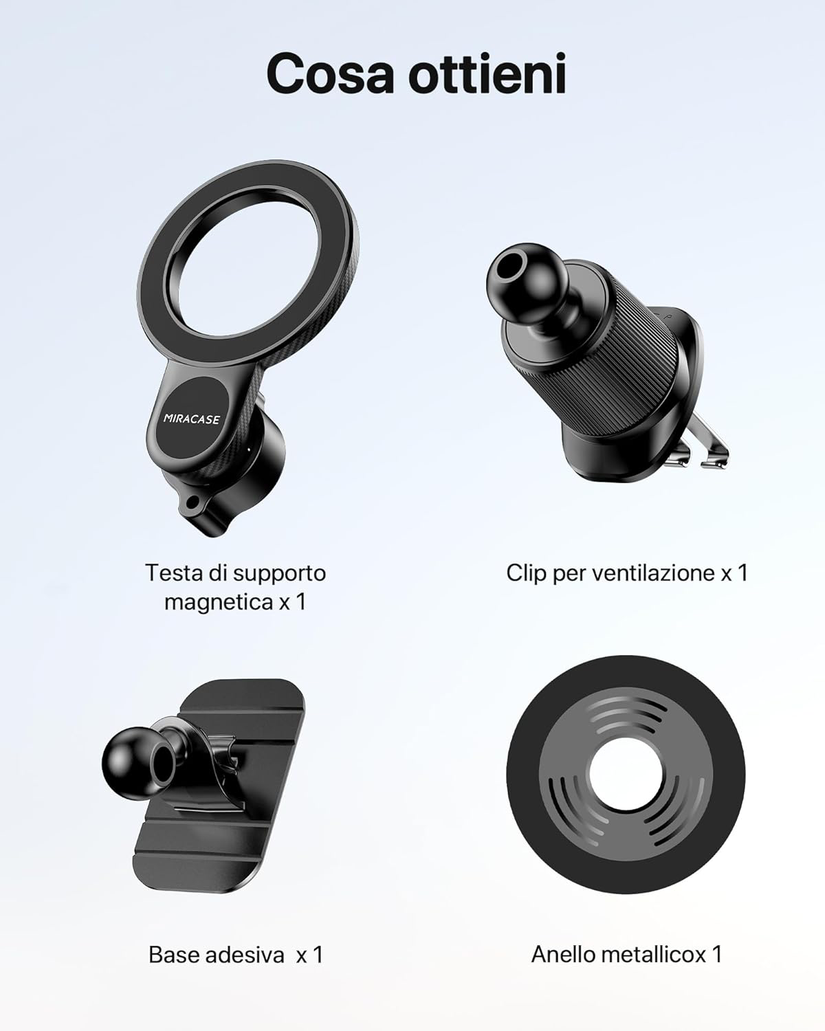 Support téléphone Magsafe pour IOS, Android 2 en 1 pour voiture