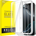 Protection D'écran pour iPhone 16 Pro 6,3 Pouces, Film en Verre Trempé avec Outil d'Installation Facile, Compatible Coque, Transparent HD, Lot de 3