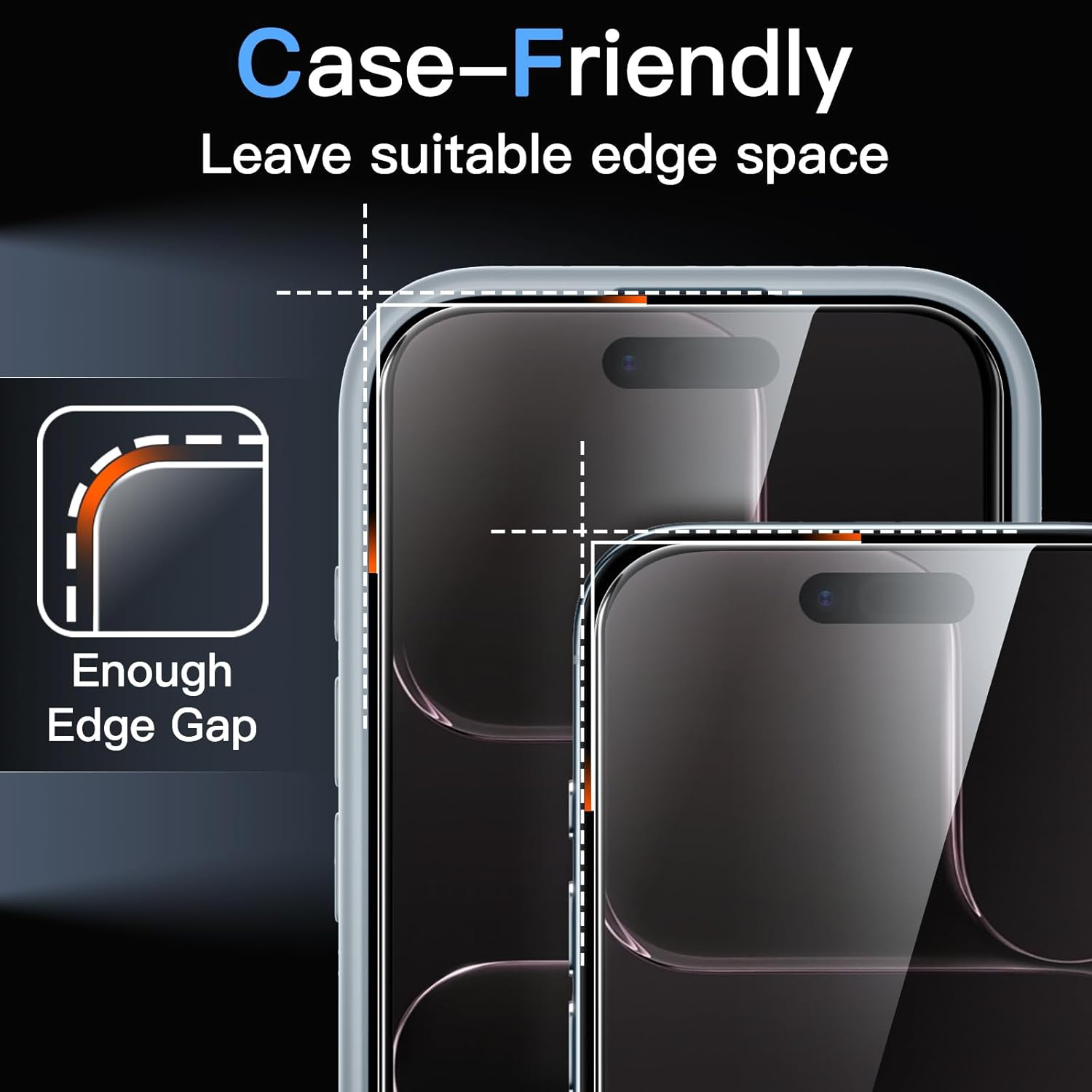 Protection D'écran pour iPhone Air, Film en Verre Trempé avec Outil d'Installation Facile, Dureté 9H, Compatible avec les Coques, Lot de 3