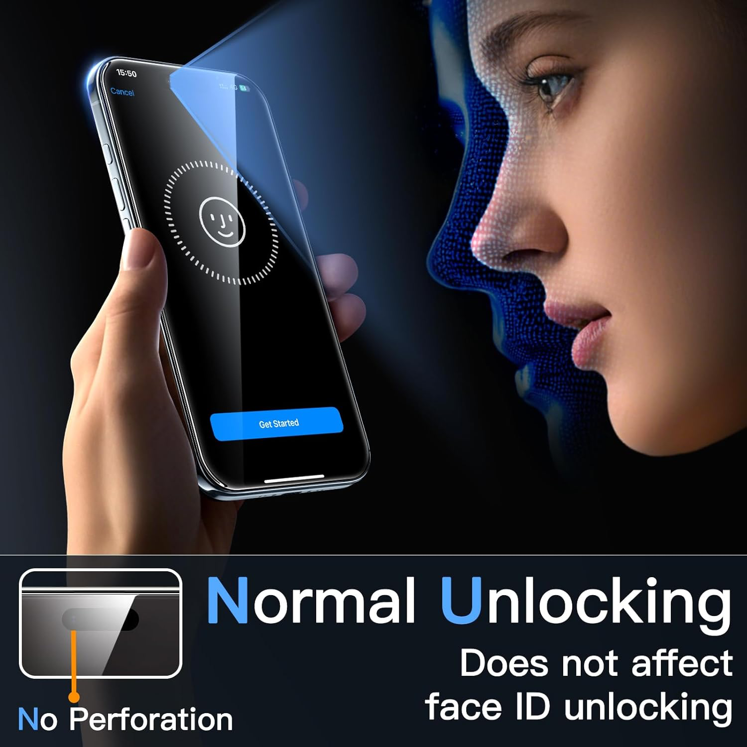 Protection D'écran pour iPhone Air, Film en Verre Trempé avec Outil d'Installation Facile, Dureté 9H, Compatible avec les Coques, Lot de 3