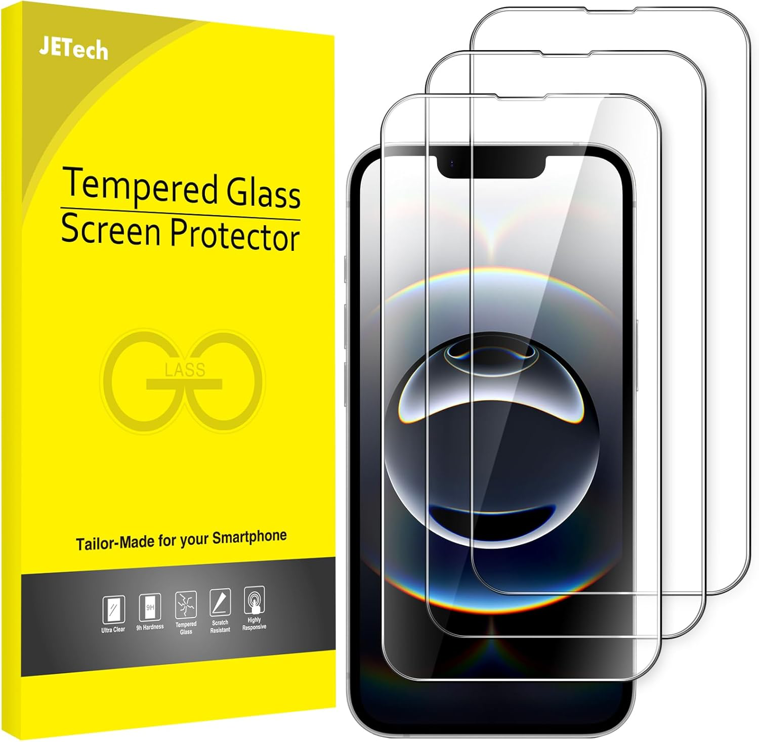 Protection D'écran à Couverture Complète pour iPhone 17e (2026) / iPhone 16e, Film en Verre Trempé 9H, Compatible Coque, HD Transparente, Écran de 6,1 Pouces, Lot de 3