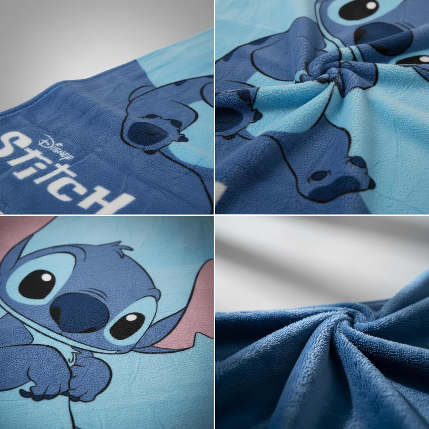 Couverture Stitch pour Enfants 160 x 130 cm - Couverture Douce et légère pour garçons et Filles, Chaude, agréable et très Confortable au Toucher, idéale pour Le lit ou Le canapé