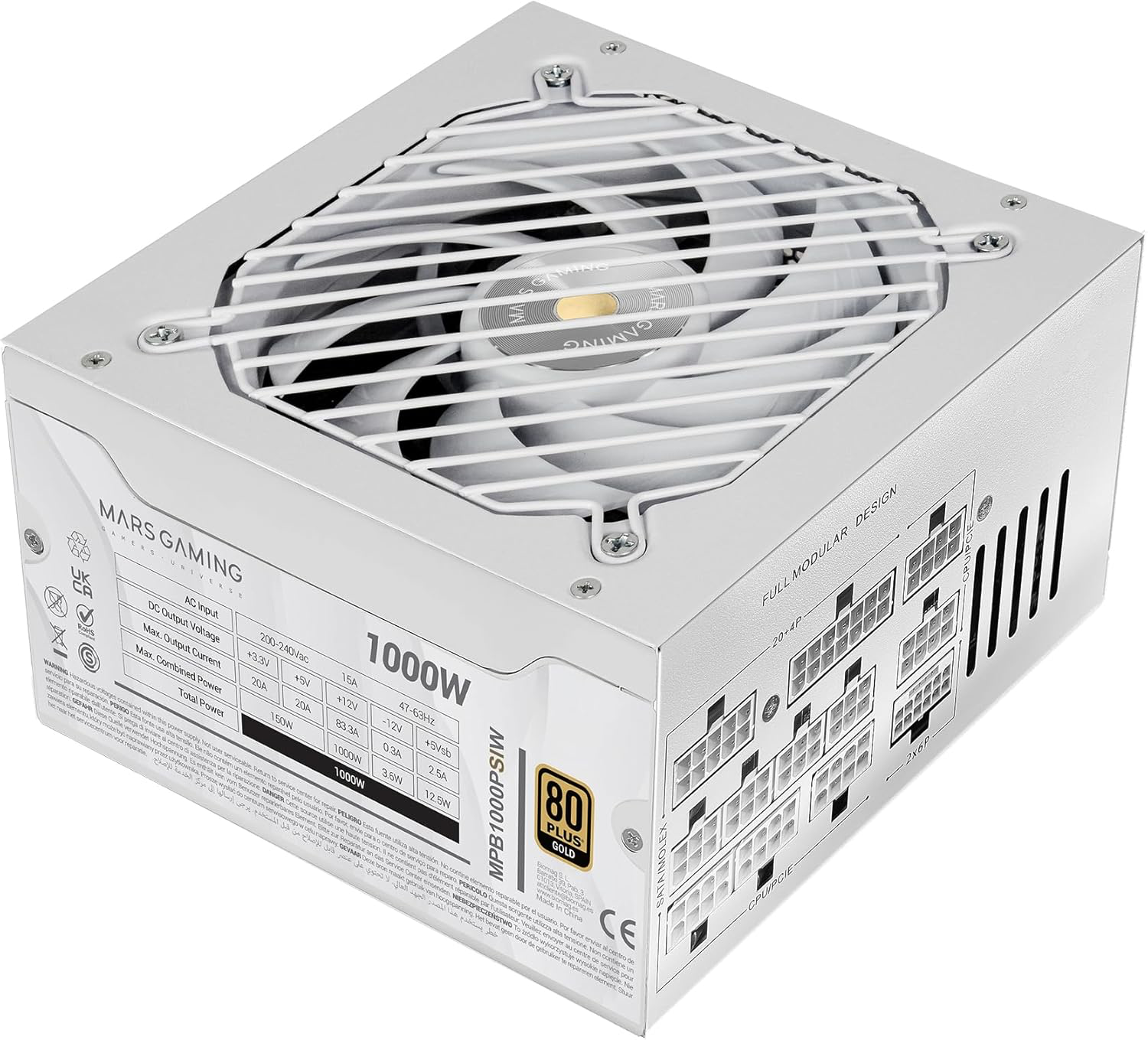 Alimentation Full Modulaire ATX 1000W, Ventilateur SI 14cm