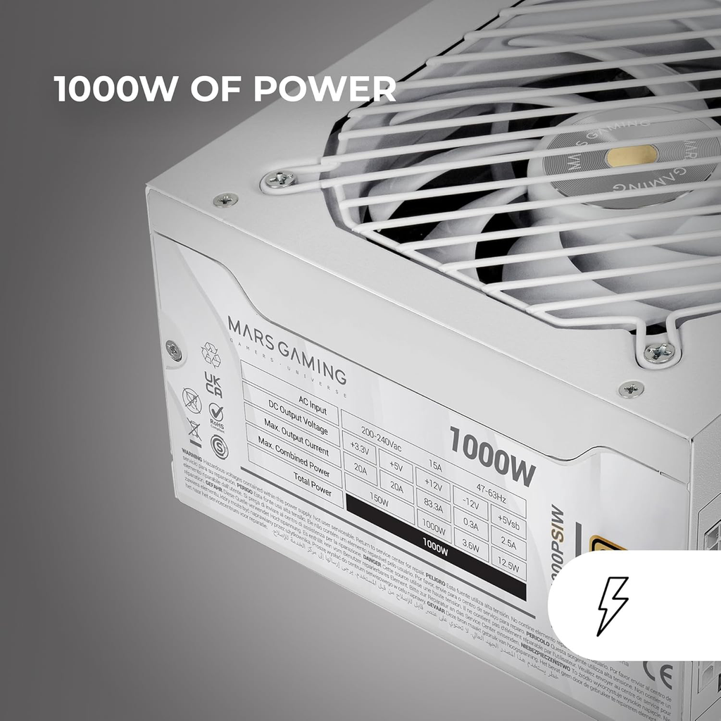 Alimentation Full Modulaire ATX 1000W, Ventilateur SI 14cm