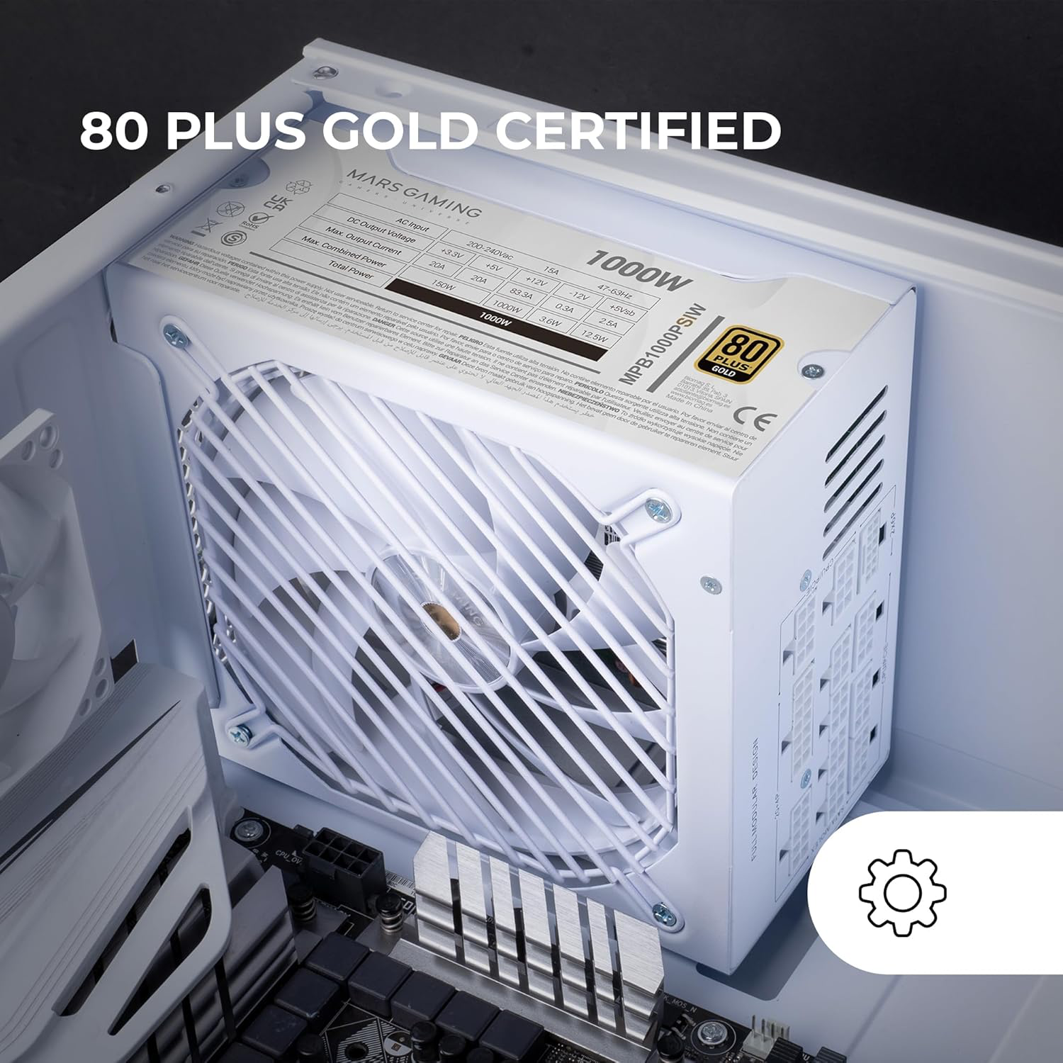 Alimentation Full Modulaire ATX 1000W, Ventilateur SI 14cm