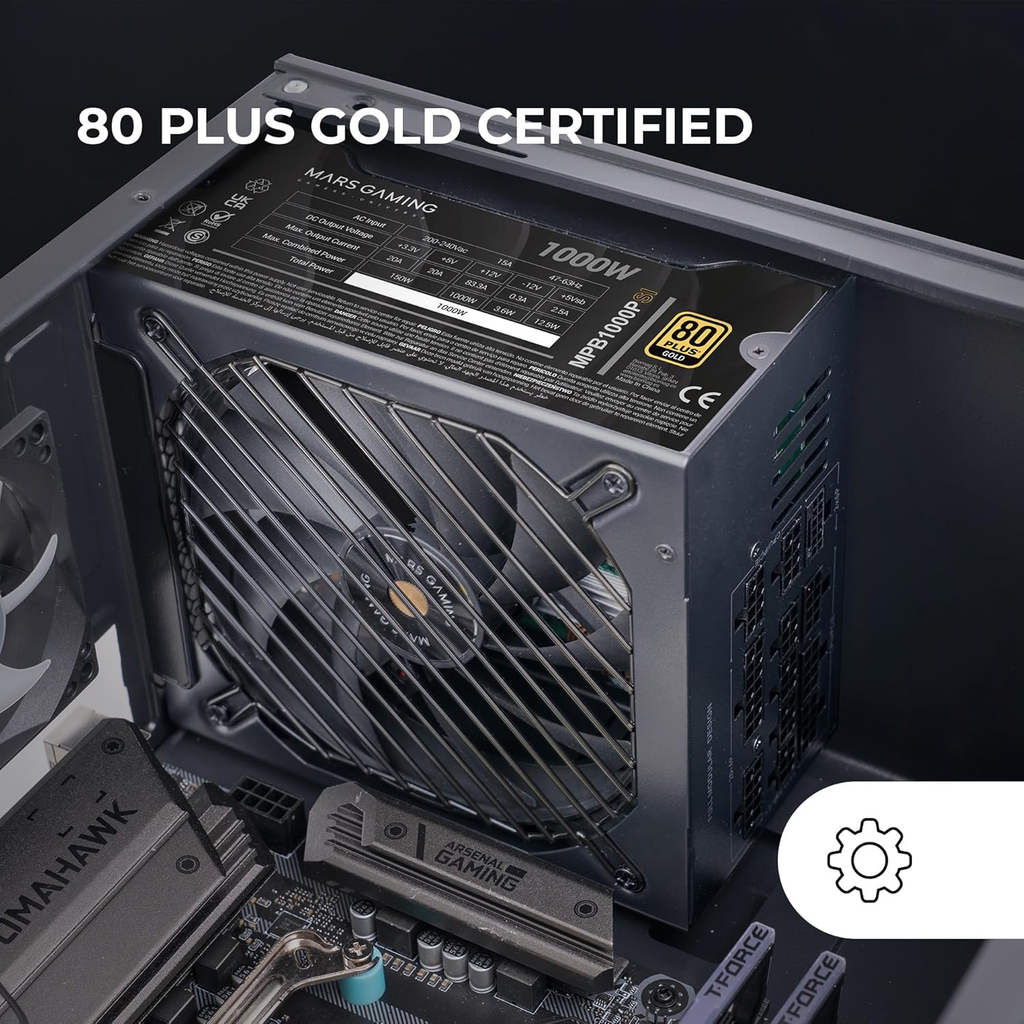 Alimentation Full Modulaire ATX 1000W, Ventilateur SI 14cm
