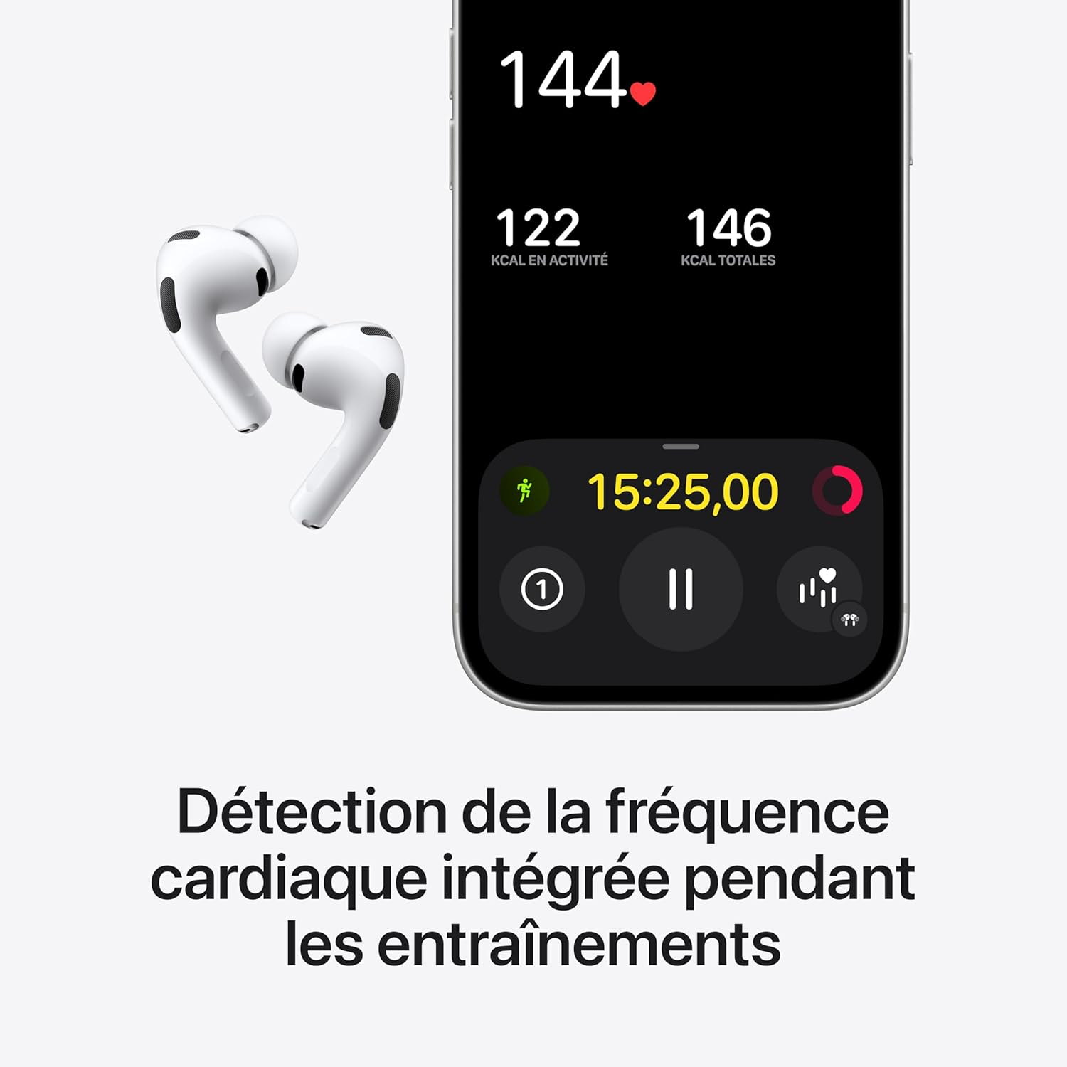 Apple AirPods Pro 3 Écouteurs sans Fil, réduction Active du Bruit, détection de la fréquence Cardiaque
