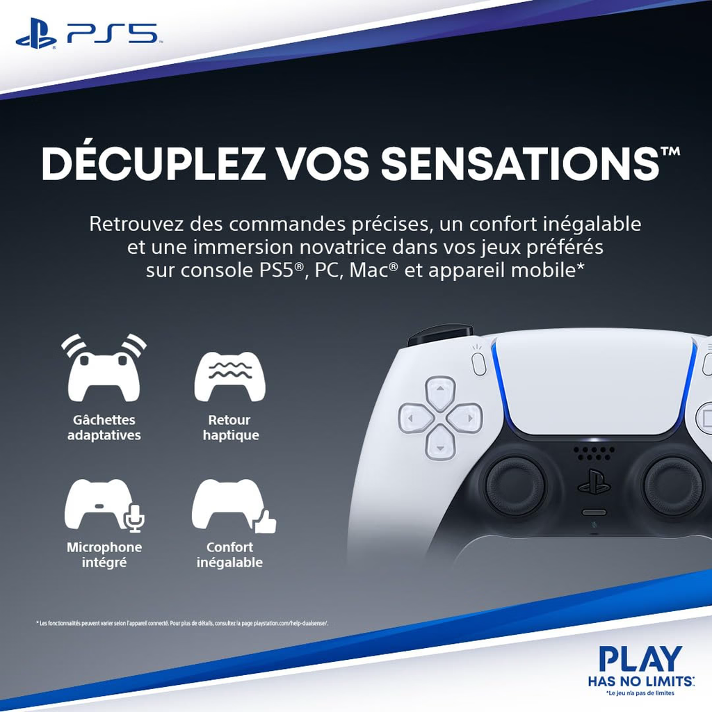 Manette sans fil DualSense – Edition Limitée Grand Theft Auto VI - Blanche