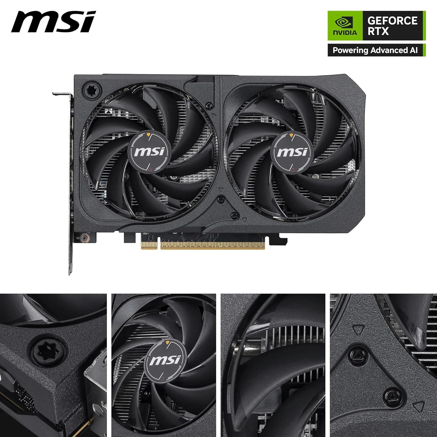 MSI NVIDIA GeForce RTX 5050 8G Shadow 2X OC Carte Graphique - 8 Go GDDR7