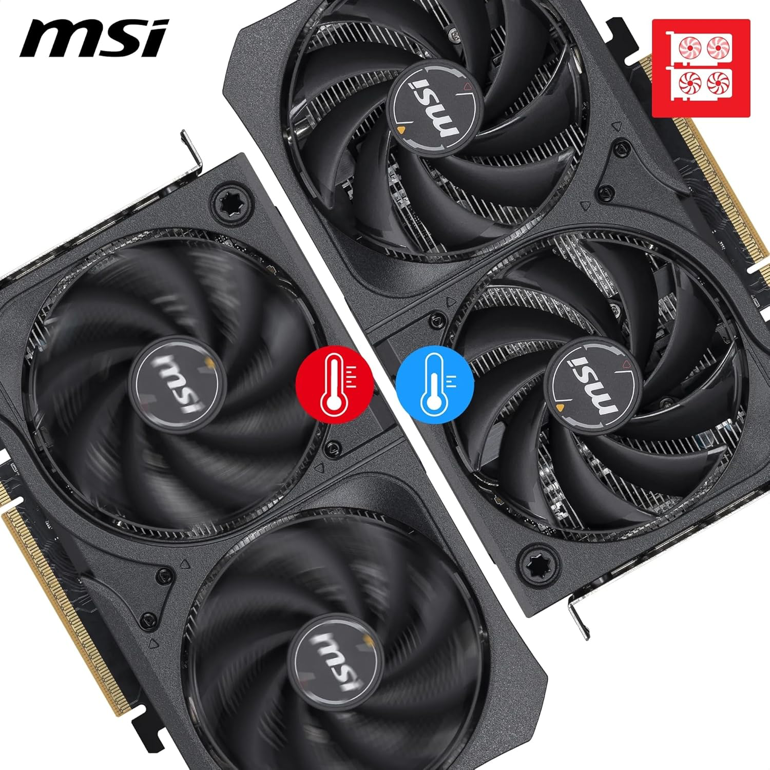 MSI NVIDIA GeForce RTX 5050 8G Shadow 2X OC Carte Graphique - 8 Go GDDR7