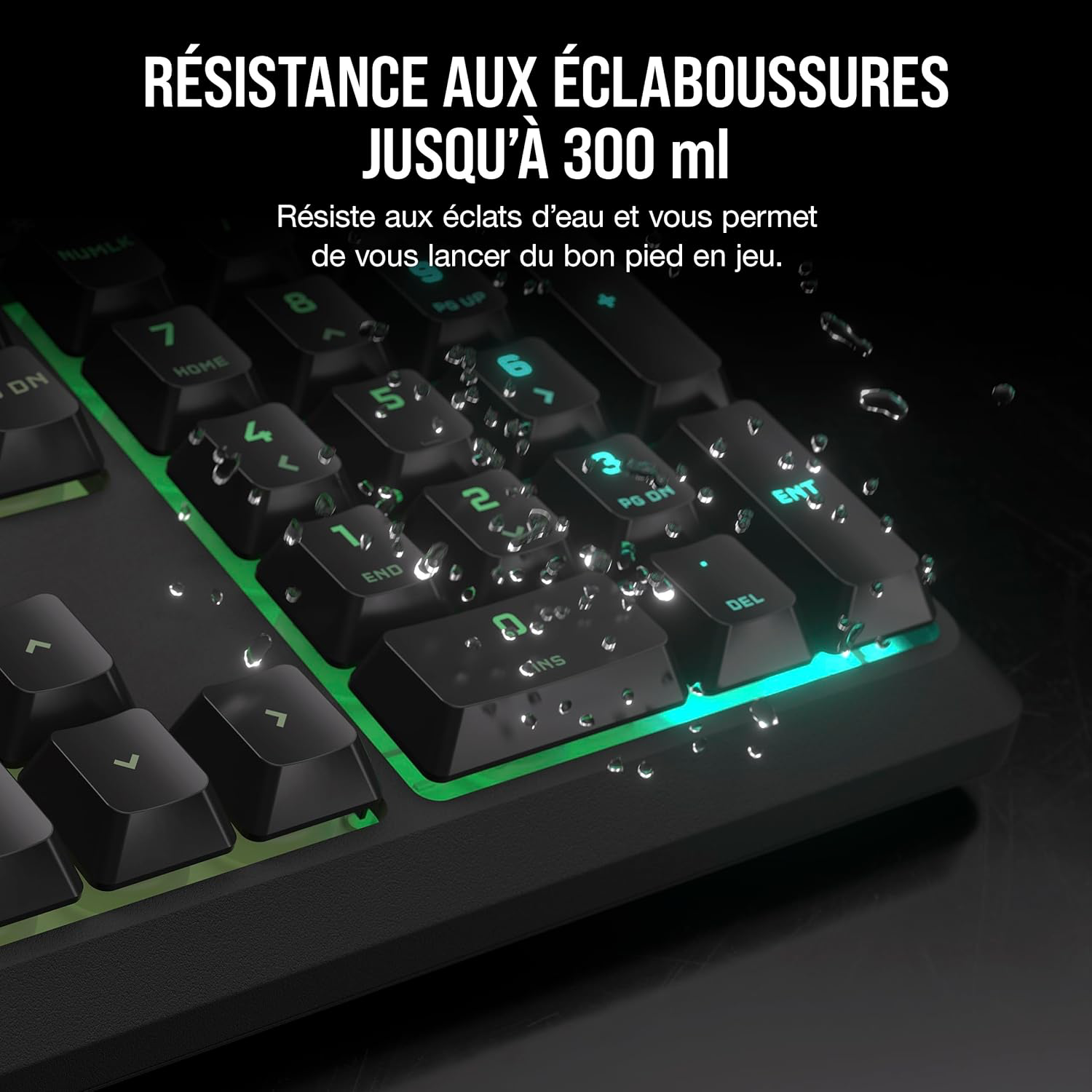 Corsair K55 Core RGB Clavier de Jeu Filaire à Membrane - AZERTY FR