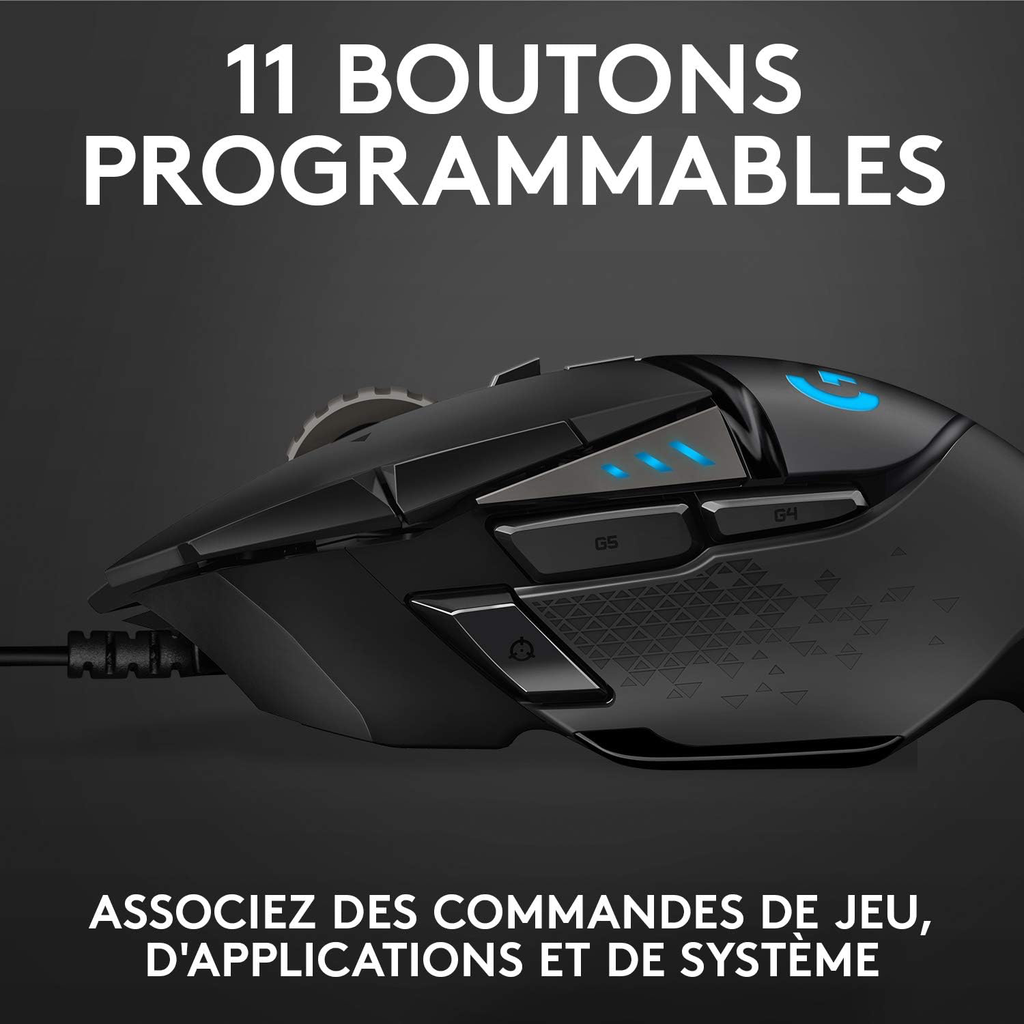 Logitech G G502 HERO Souris Gamer Filaire Haute Performance