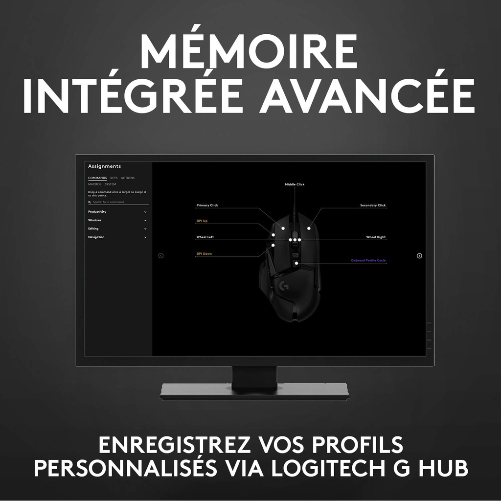 Logitech G G502 HERO Souris Gamer Filaire Haute Performance