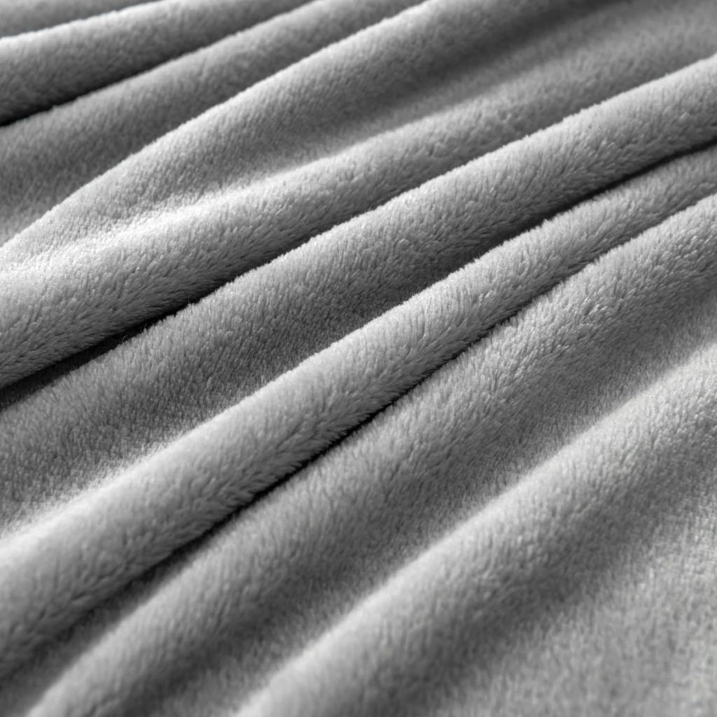 Good Nite Couvertures et Plaids Gris 150x200cm Couverture en Flanelle, Couverture Chaude de Canapé, Jete de lit, utilisable des Deux côtés