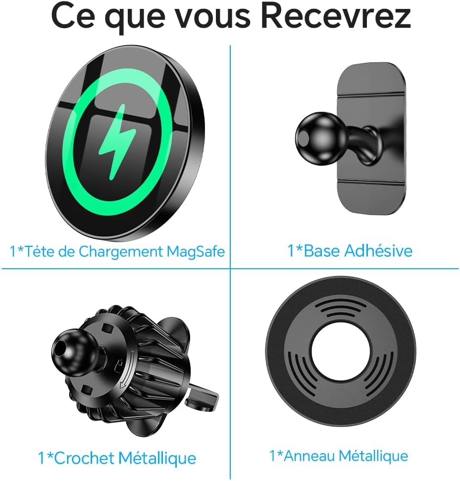 15W Support Telephone Voiture Induction【Super Aimants】
