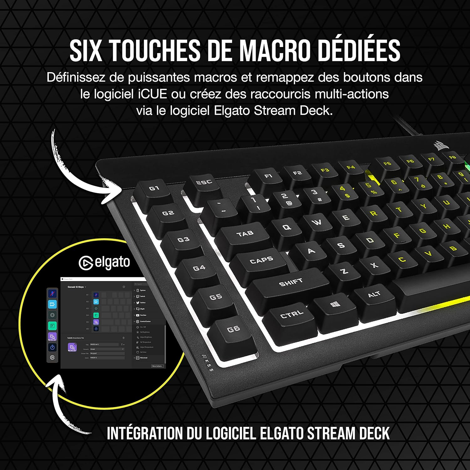 CORSAIR K55 RGB PRO Clavier de Jeu Filaire à Membrane