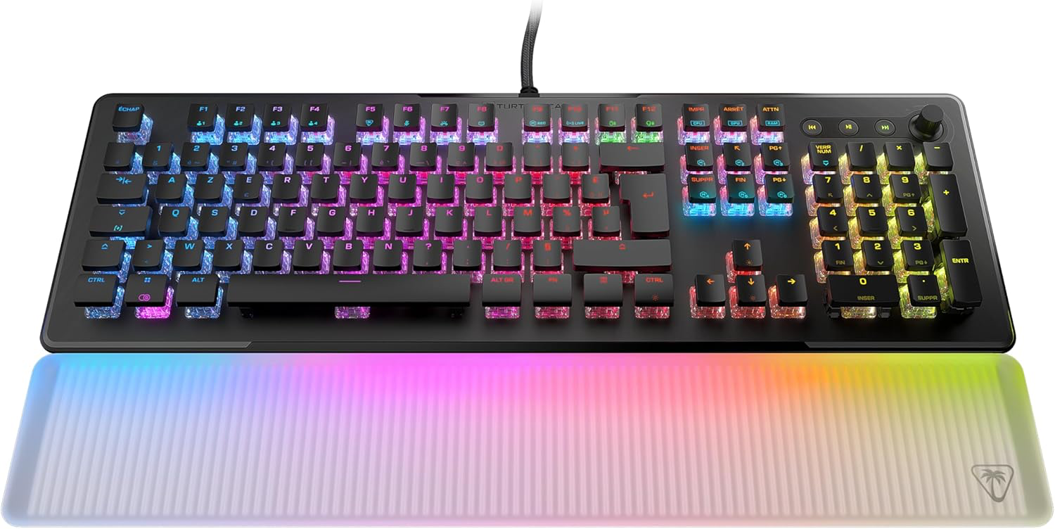 Turtle Beach Vulcan II Max - Clavier de Jeu Optique et Mécanique pour PC