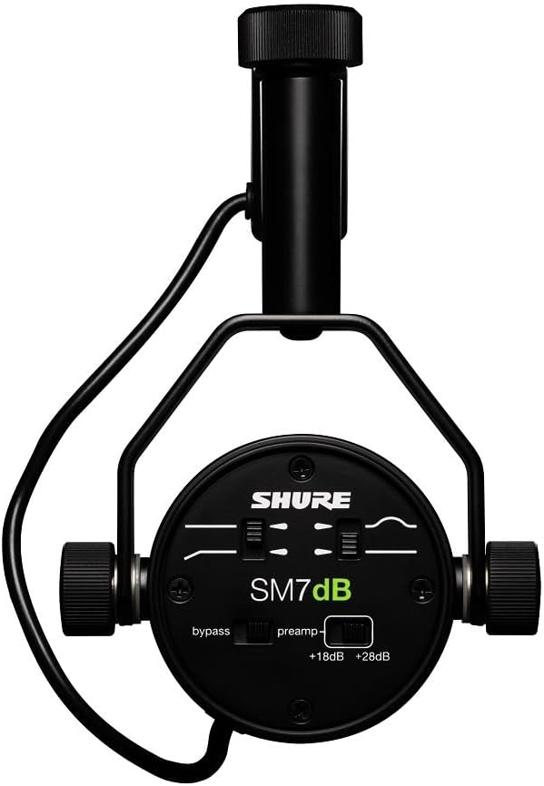 Shure SM7dB Microphone Dynamique pour la Voix avec préampli intégré pour Le Streaming, Le Podcast, et l'enregistrement