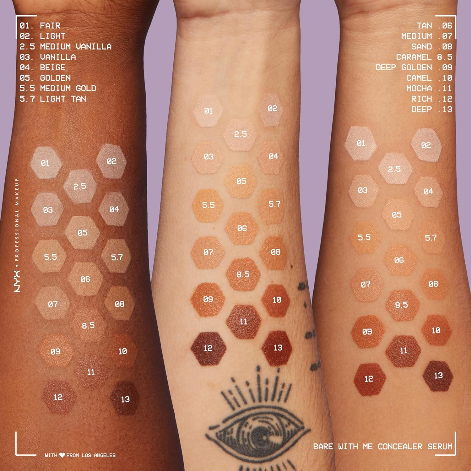 NYX Professional Makeup Anti-Cernes Sérum Correcteur, couleur Vanille