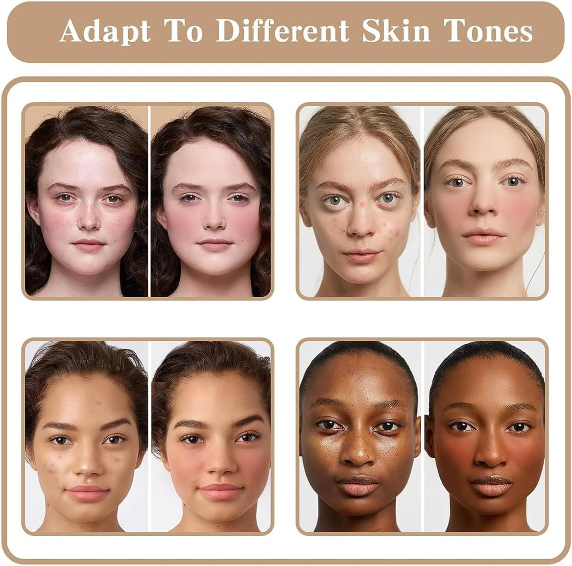 Palette de 12 couleurs d'anticernes et de fards à joues, longue tenue, résistante aux bavures