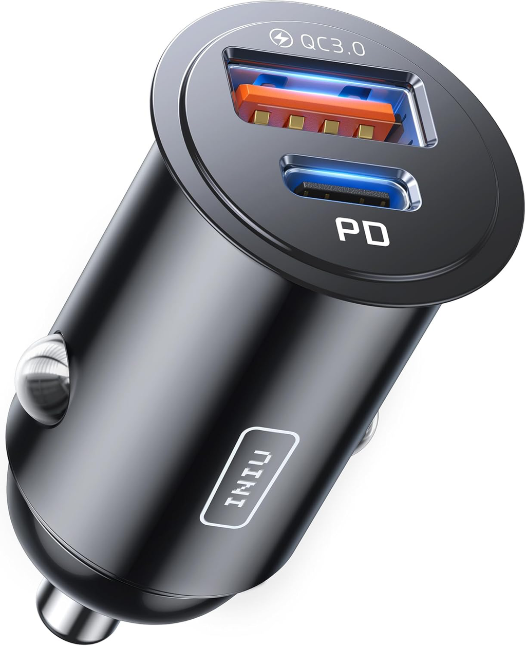 Allume Cigare USB C, 2 Ports 60W Charge Rapide Chargeur Voiture with USB C et A, Prise Allume Cigare 12V