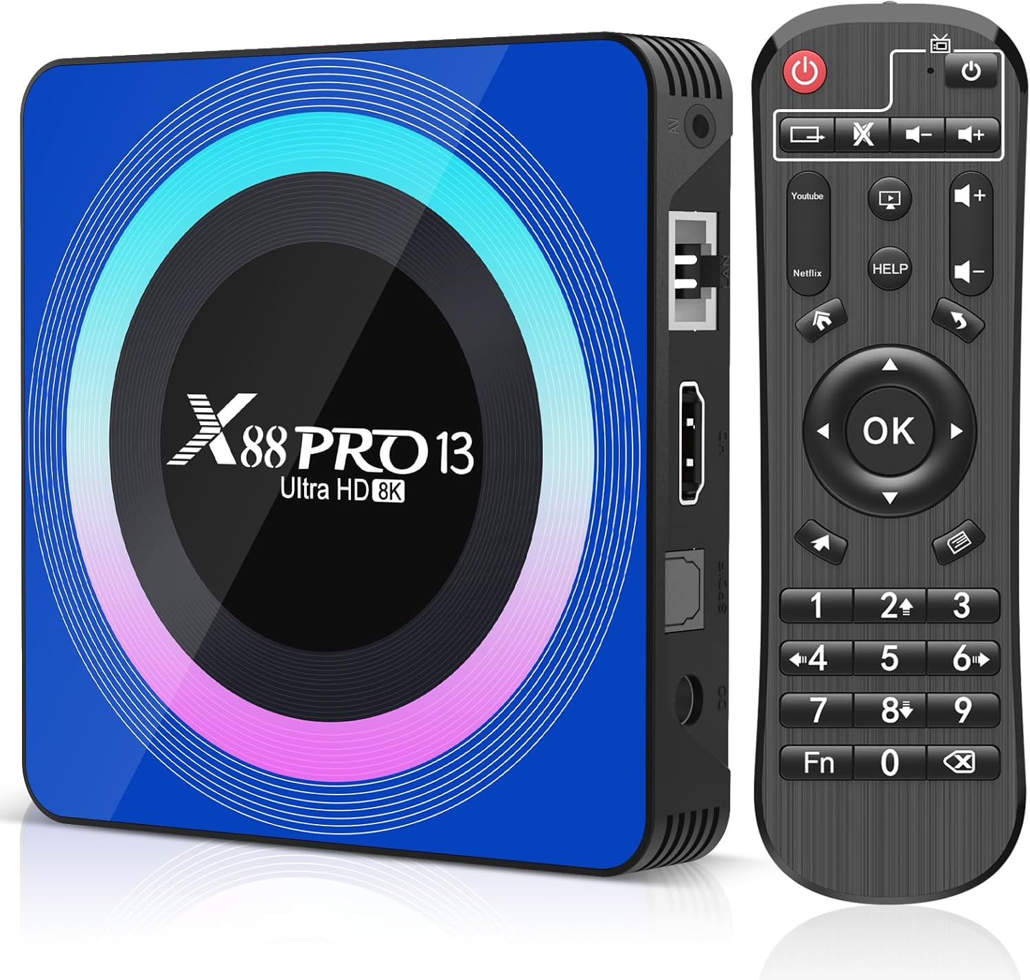 Smart TV Box 2GB RAM 16GB ROM RK3528 Quad-Core 64bit Cortex-A53 GPU Mali 450 MP2, Boitier TV Support 8K Ultra HD WiFi 2.4/5.0GHz