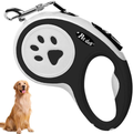 Laisse Chien Enrouleur, Laisse Flexible, Laisse Enrouleur Rétractable, Ruban Solide Anti-enchevêtrement, pour Petits et Moyens Chiens, Chats et Animaux de Compagnie Jusqu'à 20 Kg, 5m