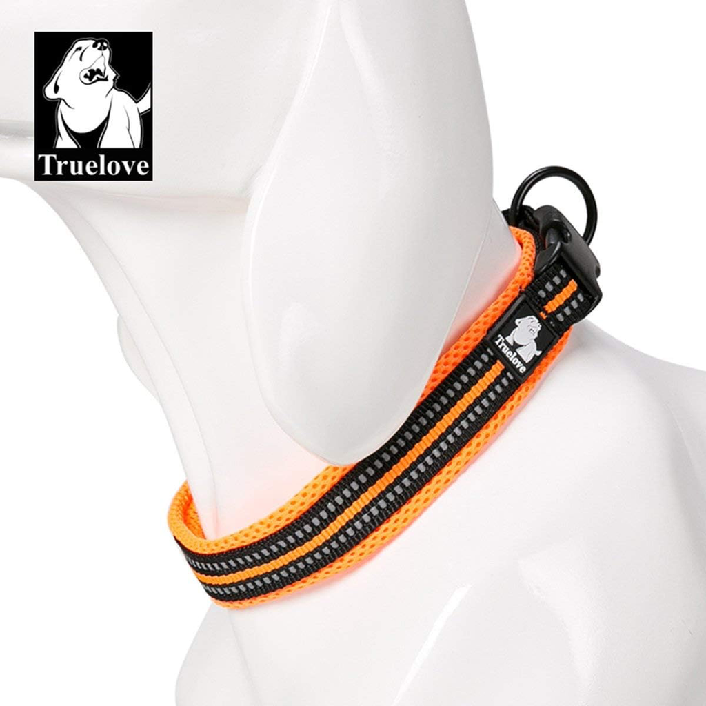 Collier de Chien Réfléchissant Réglable Nylon Solide Confort rembourré Colliers