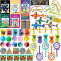 Lot de 60 cadeaux premium pour anniversaire d'enfant pour filles et garçons - Sacs cadeaux remplis de jouets