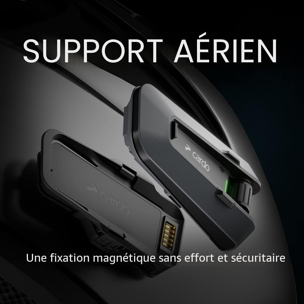 Cardo - Pack Double - PACKTALK Edge Système de Communication Bluetooth pour Moto Intercom