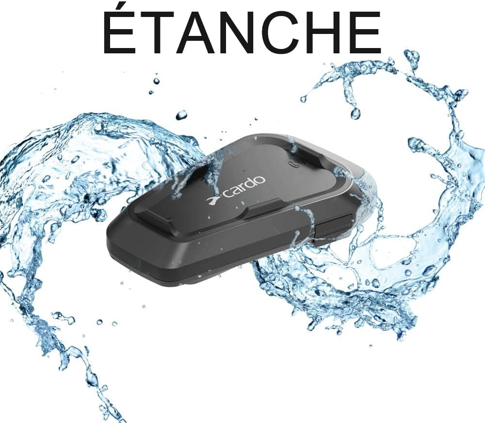 Cardo Spirit, système de Communication Bluetooth pour Casque de Moto - 1 Unité