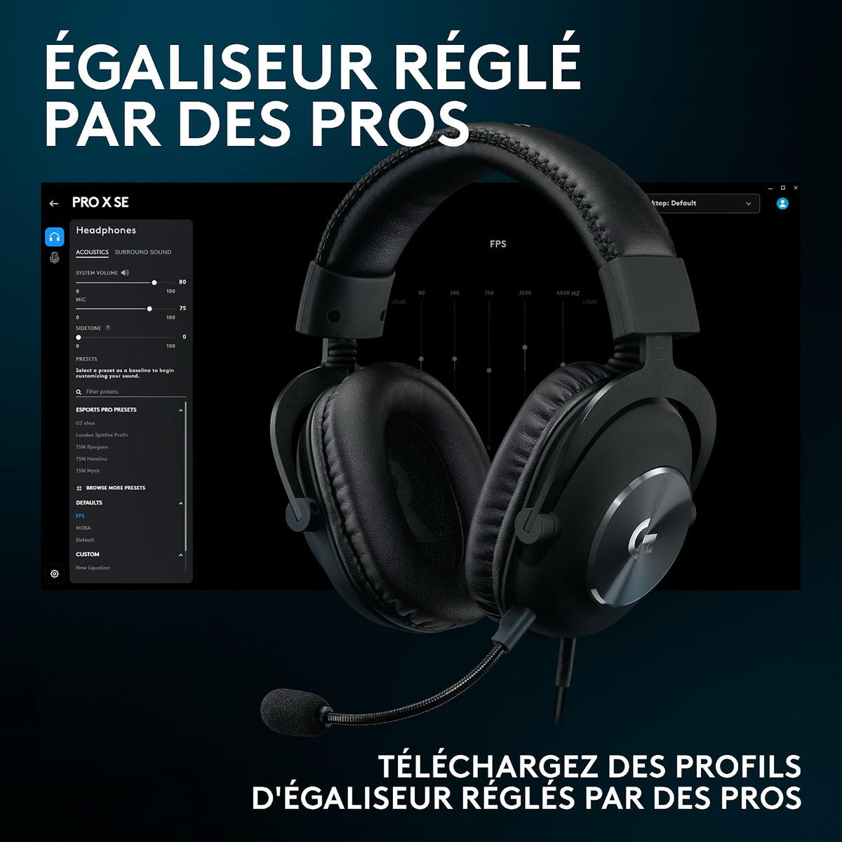 Logitech G Pro X SE Casque gaming filaire avec microphone