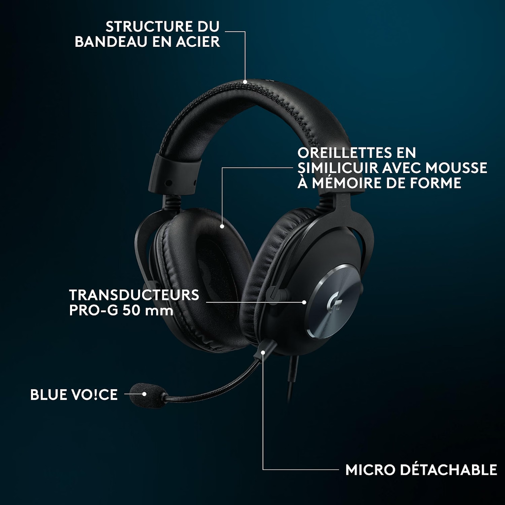 Logitech G Pro X SE Casque gaming filaire avec microphone