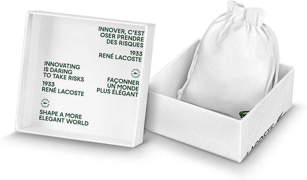 Lacoste Bracelet à maillons Collection METROPOLE Embelli avec motif petit piqué - Disponible pour homme et femme