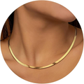 Collier Or Chaine Serpent Plaqué Or 14 Carats pour Femme