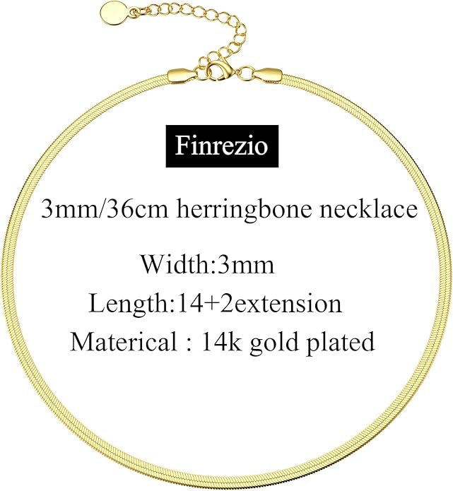 Collier Or Chaine Serpent Plaqué Or 14 Carats pour Femme