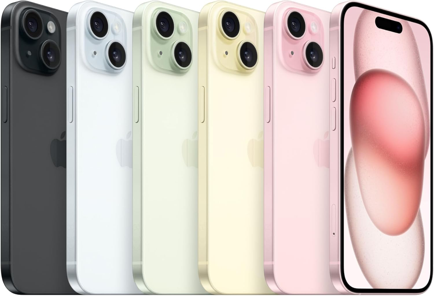 Apple iPhone 15 (128 Go) - Noir, Vert, Bleu, Jaune, Rose